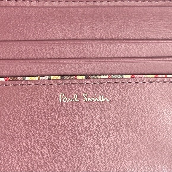 Mint $550 PAUL SMITH of London Lilac Small leather wallet coin purse - Picture 6 of 11